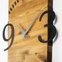 Wallity Reloj de pared decorativo de madera Nogal y negro